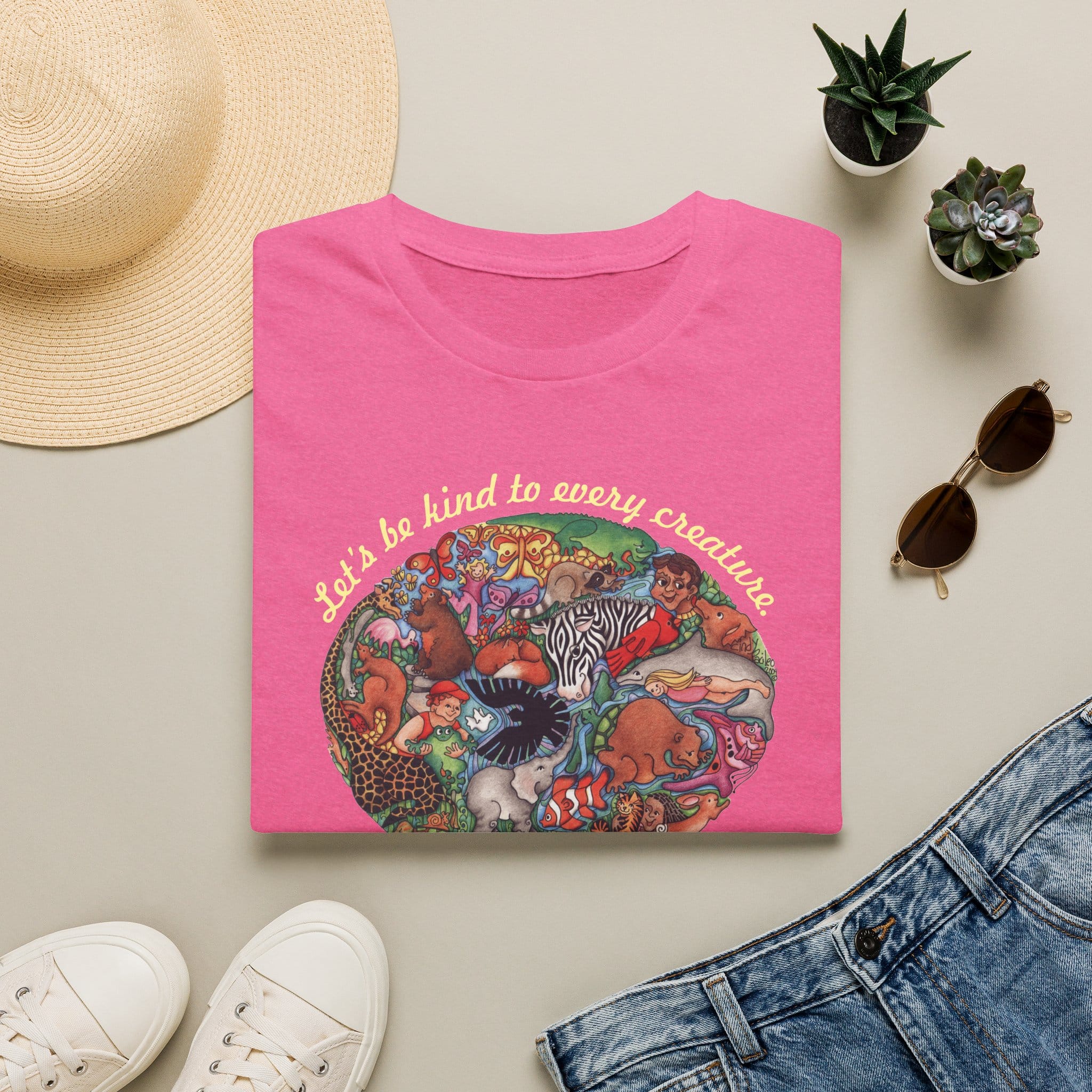 "Let's Be Kind to Every Creature" T-Shirt for Animal Lovers - Image 15