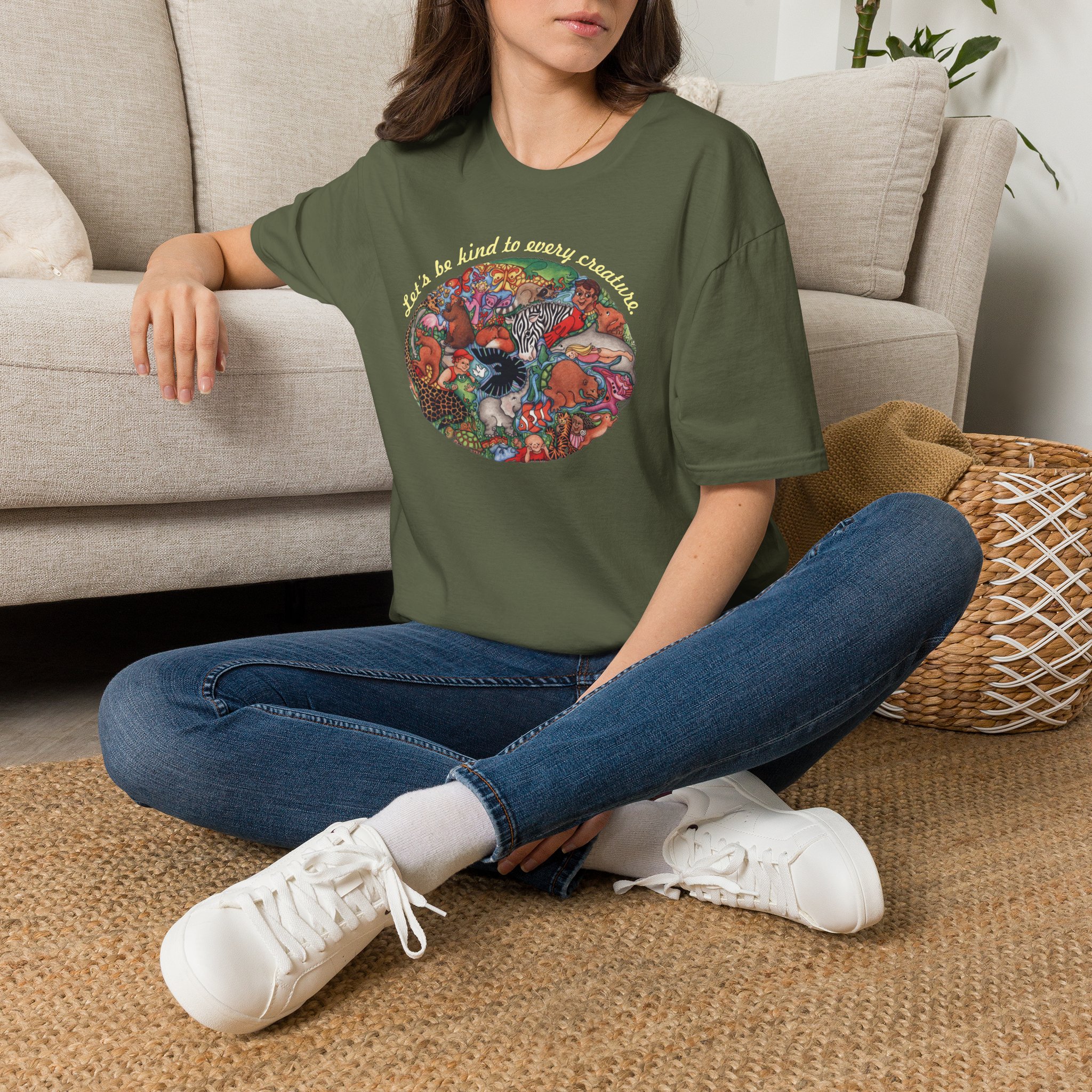 "Let's Be Kind to Every Creature" T-Shirt for Animal Lovers - Image 4