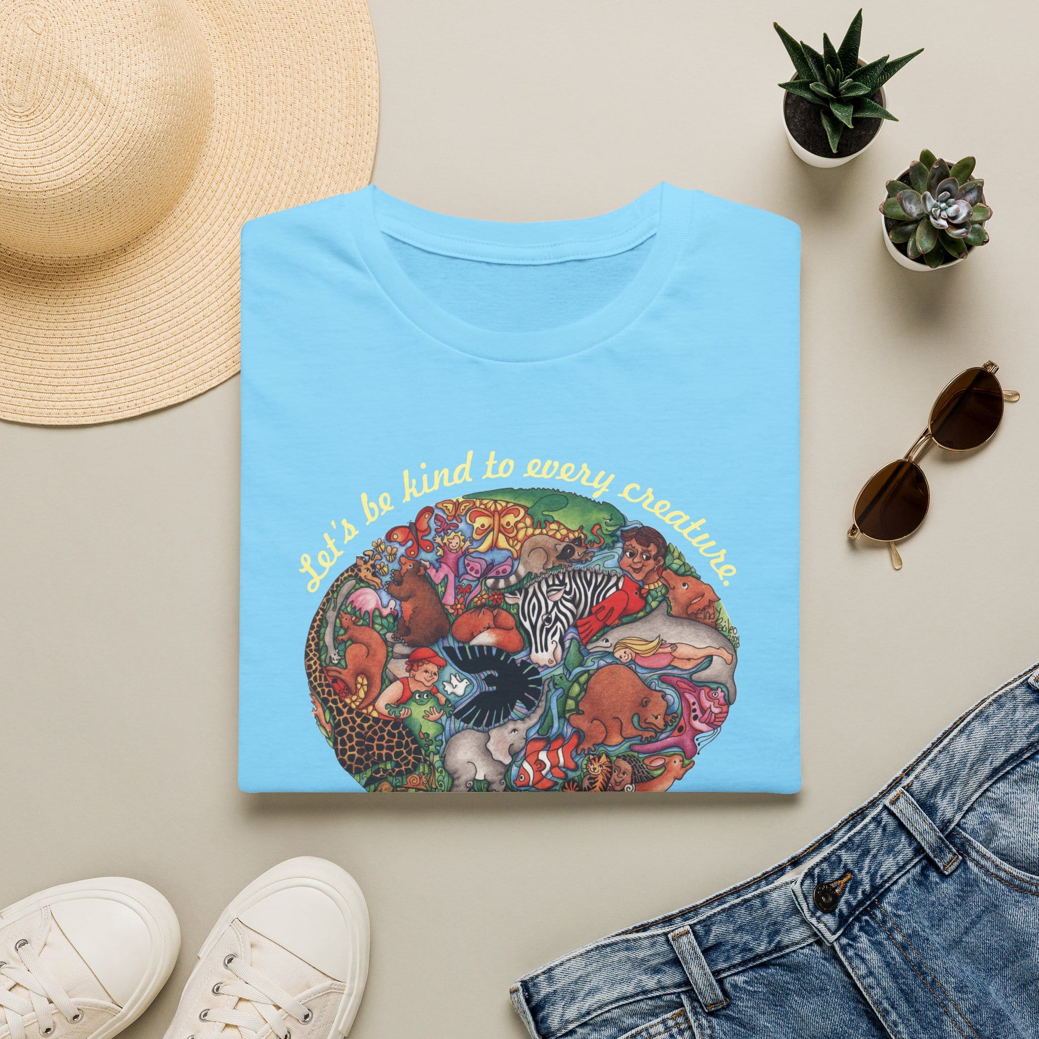 "Let's Be Kind to Every Creature" T-Shirt for Animal Lovers - Image 9