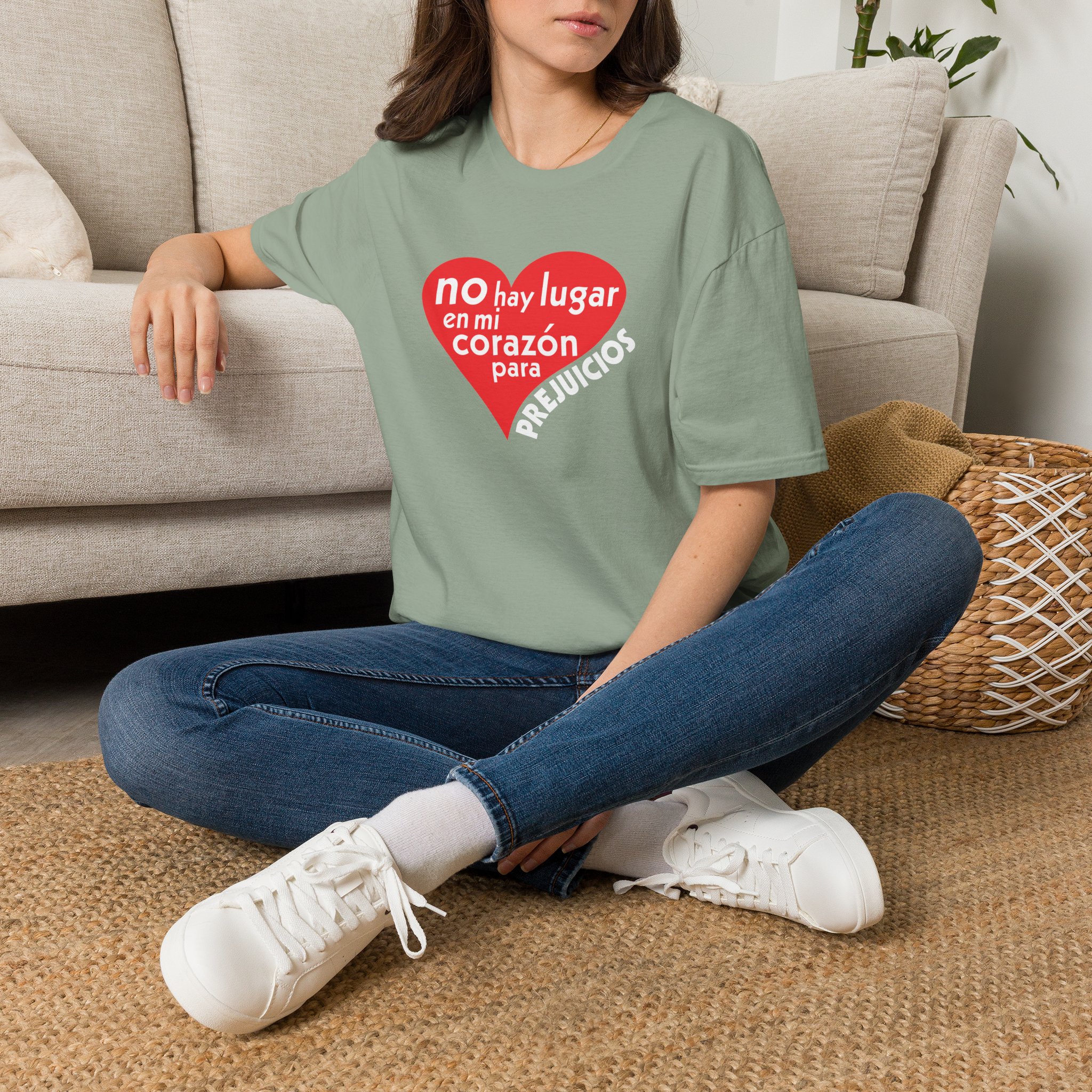 Spanish No Room in my heart for Prejudice T-Shirt - Image 17