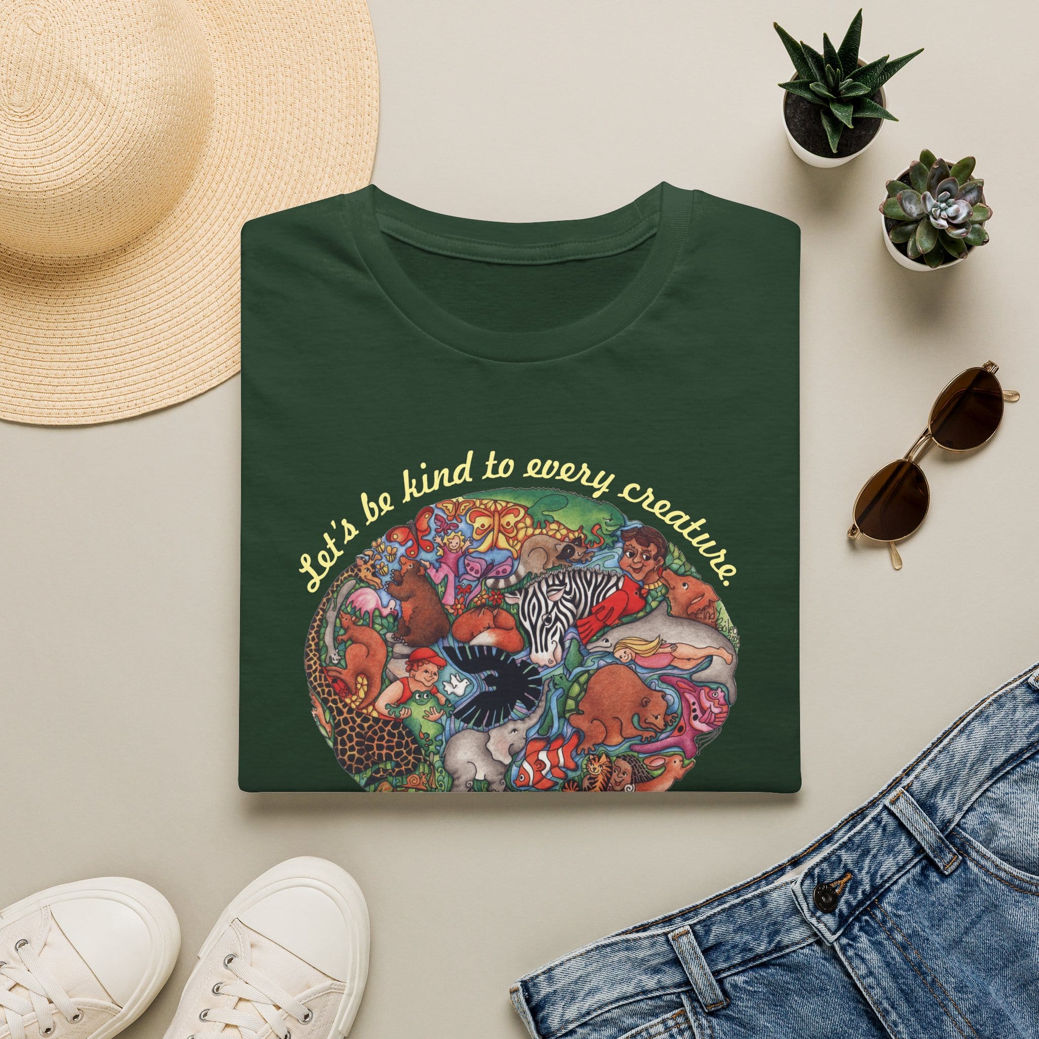 "Let's Be Kind to Every Creature" T-Shirt for Animal Lovers - Image 7