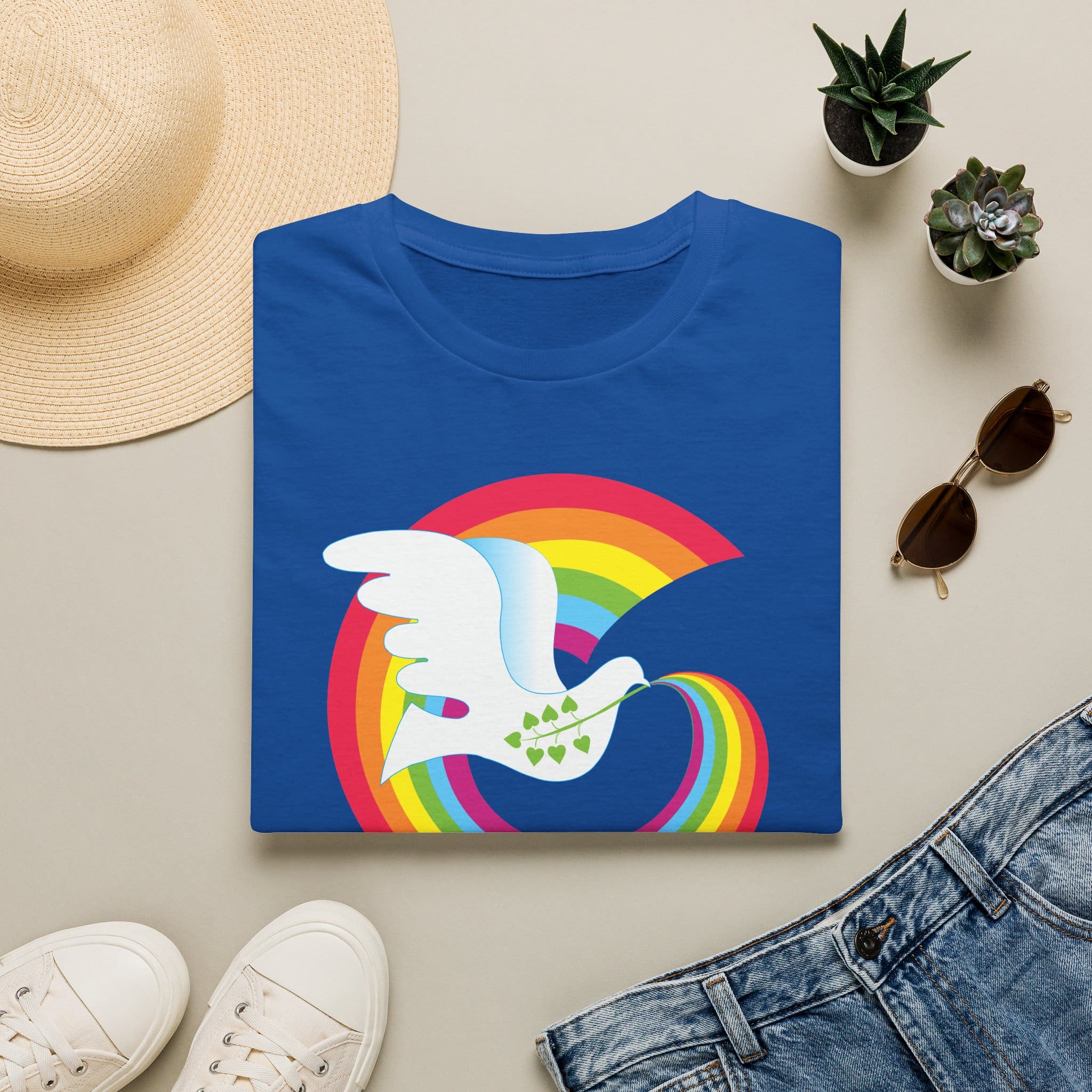 Rainbow Peace Dove T-shirt - Image 21