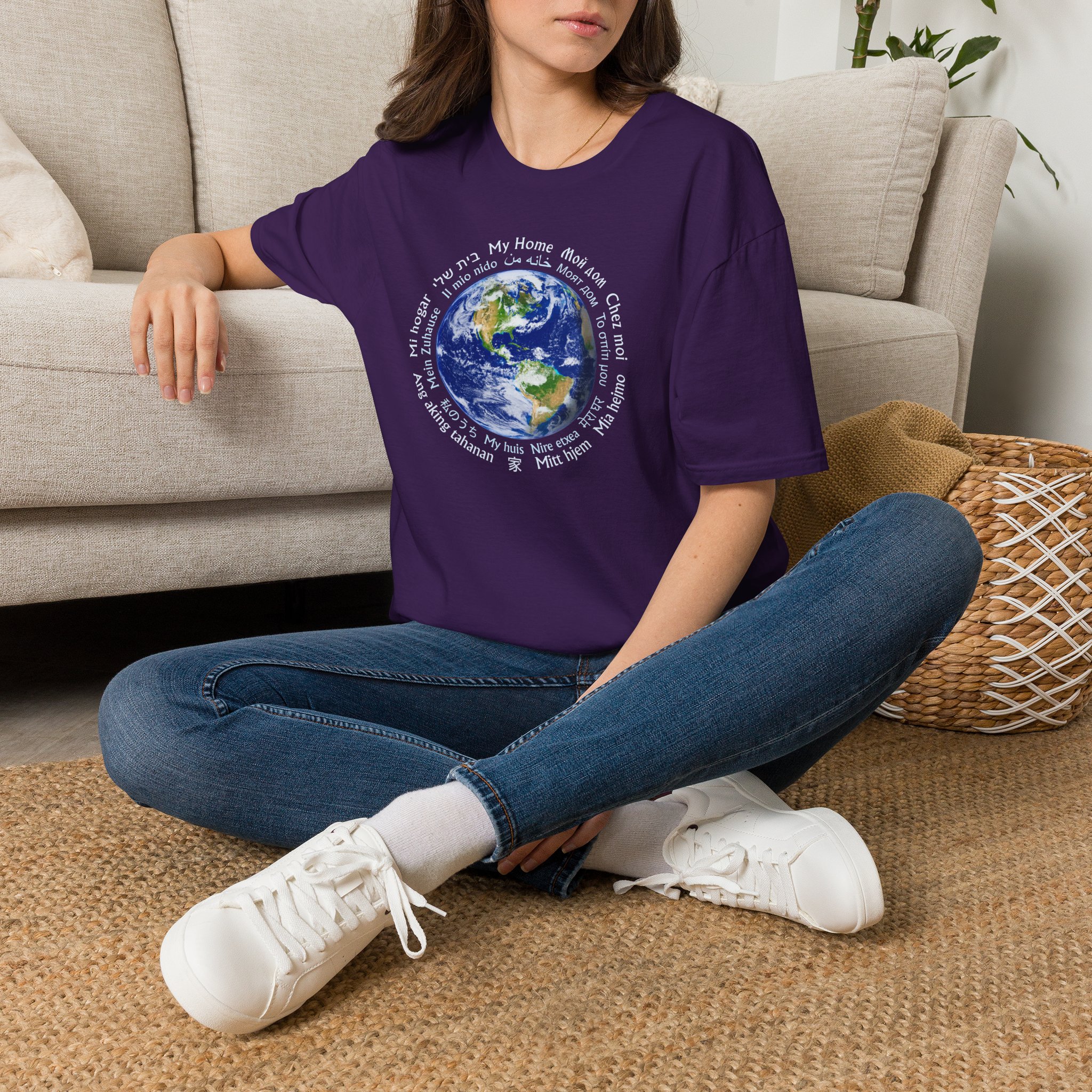 Earth - My Home T-Shirt in 18 Languages - Image 18