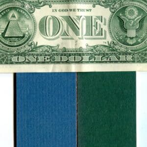 Mat colors compared to a dollar bill