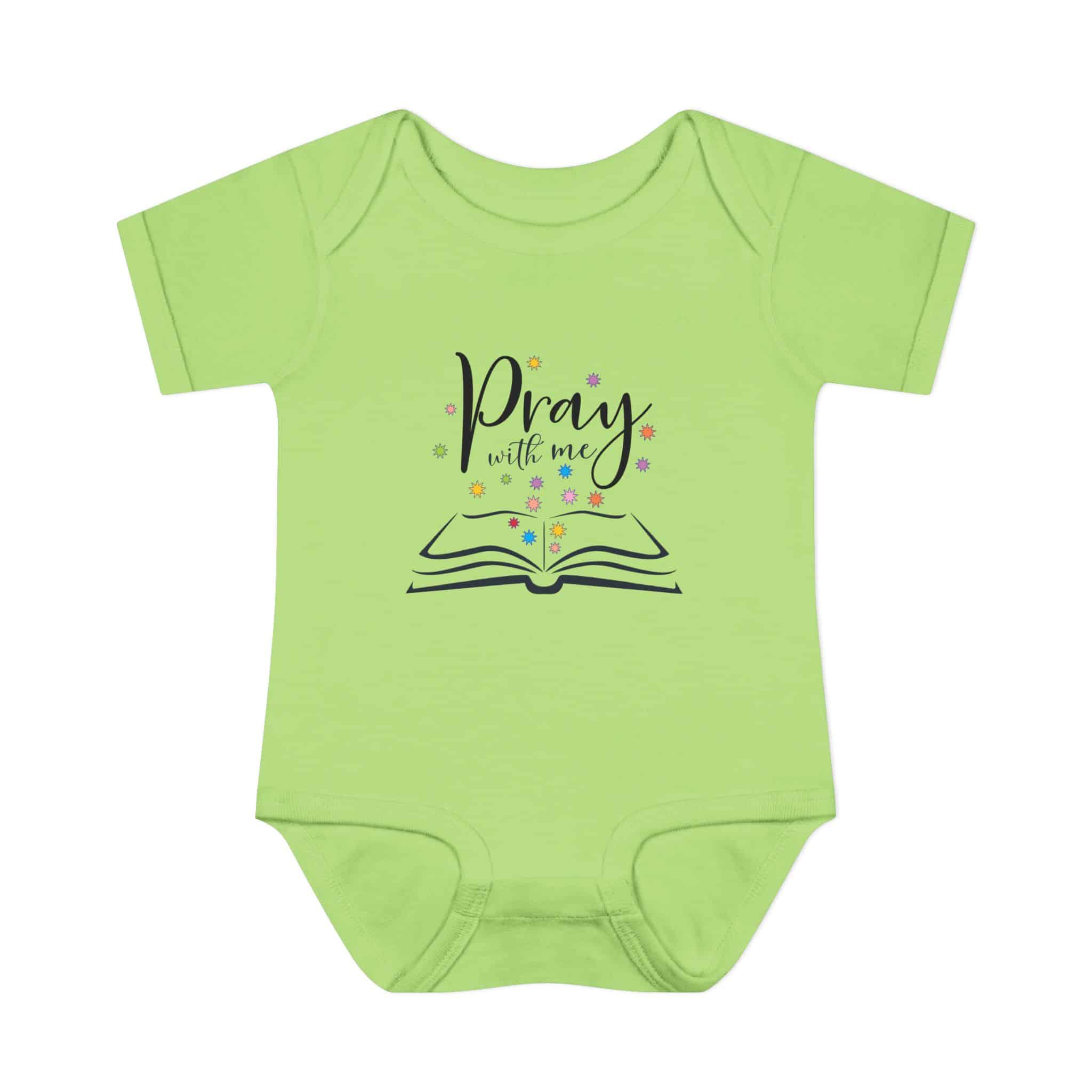 "Pray with me" Infant Baby Rib Bodysuit - Image 7