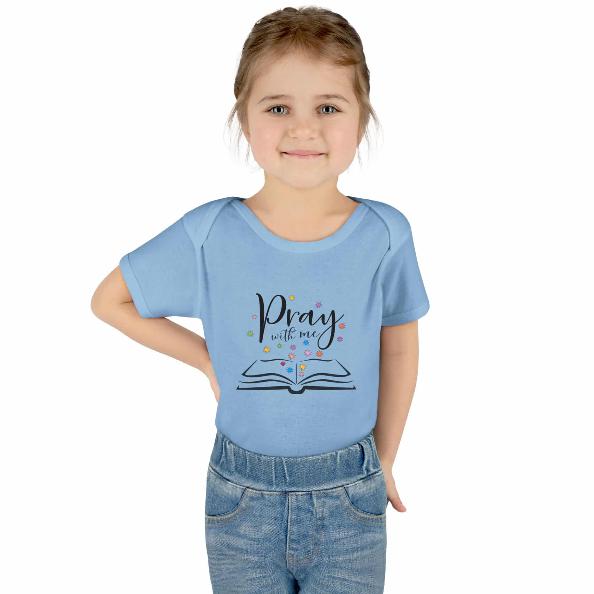 "Pray with me" Infant Baby Rib Bodysuit - Image 12