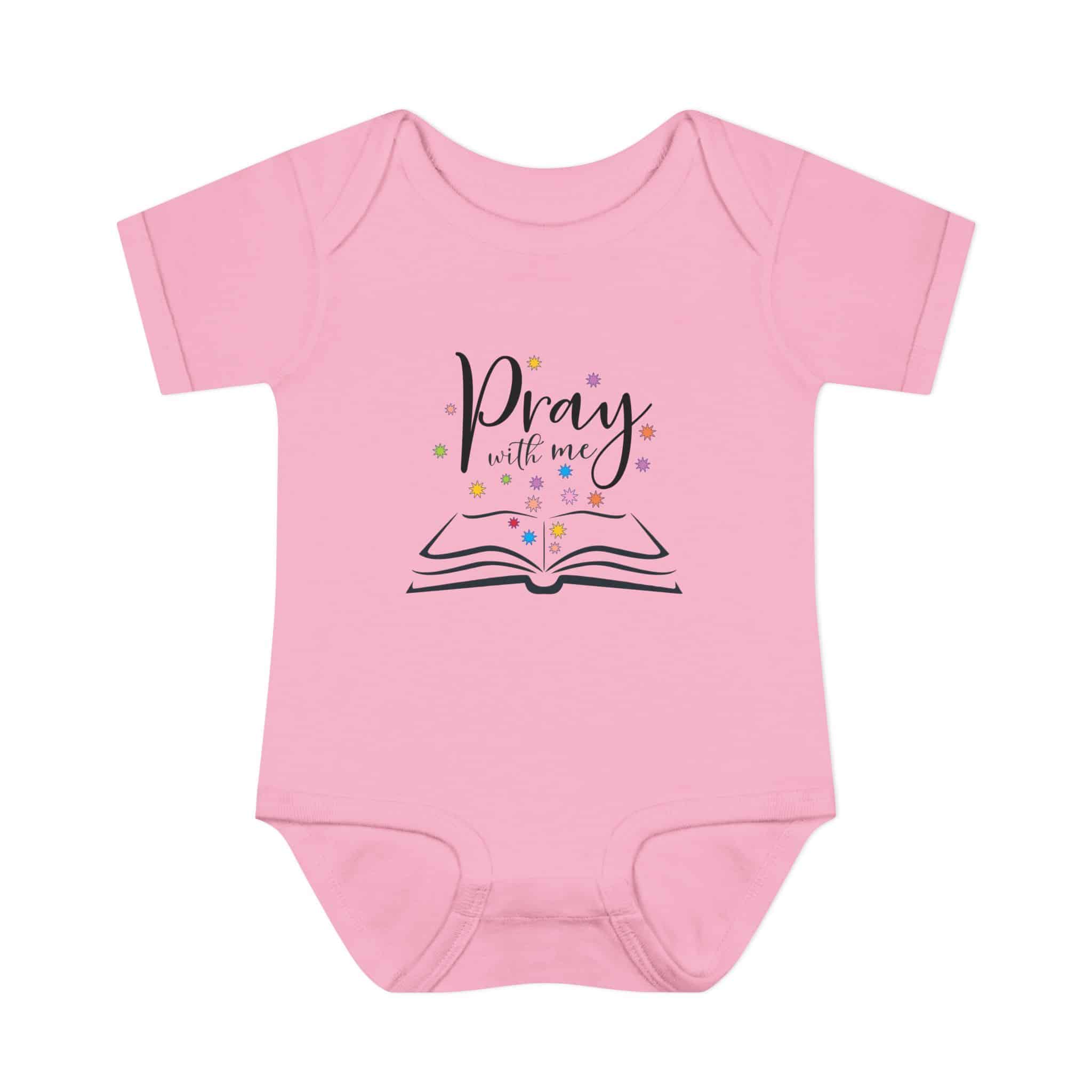 "Pray with me" Infant Baby Rib Bodysuit - Image 20