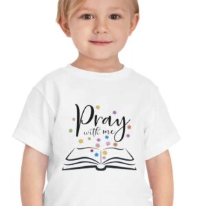 "Pray with me" toddler T in white