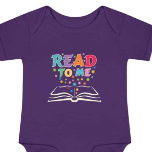 "Read to me" Infant Bodysuit in Purple