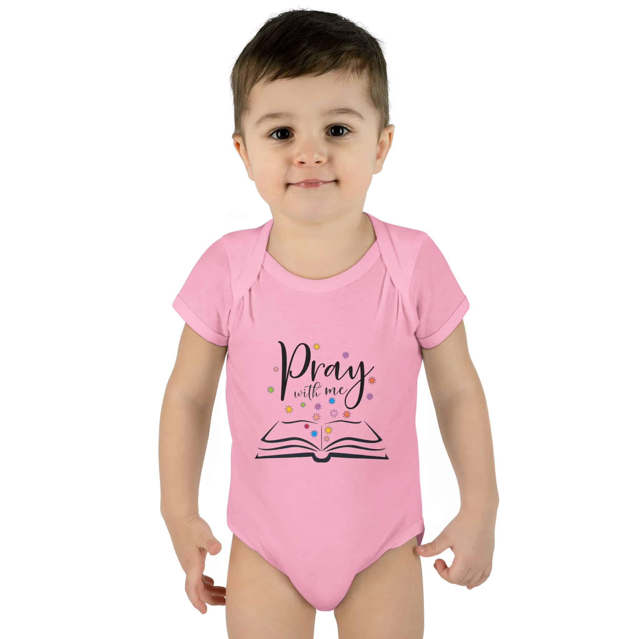 "Pray with me" Infant Baby Rib Bodysuit - Image 21