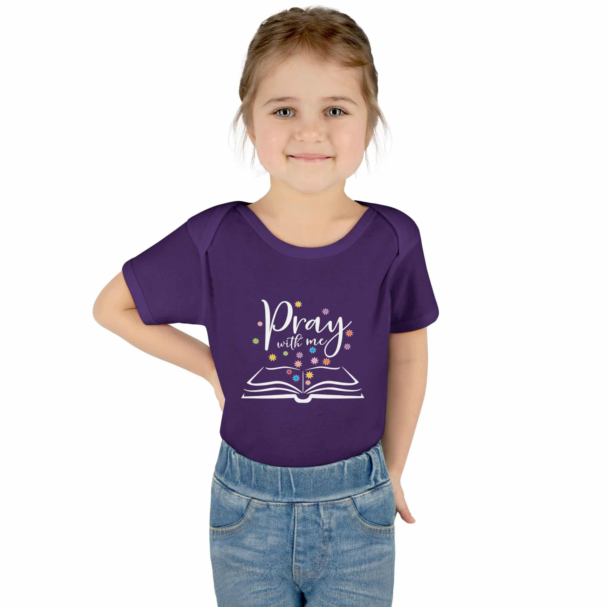 "Pray with me" Infant Baby Rib Bodysuit - Image 18