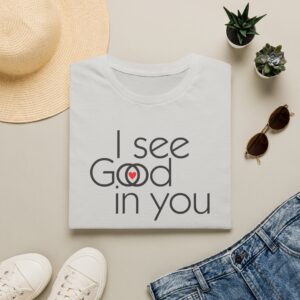I see Good/God in you T-shirt in ice gray