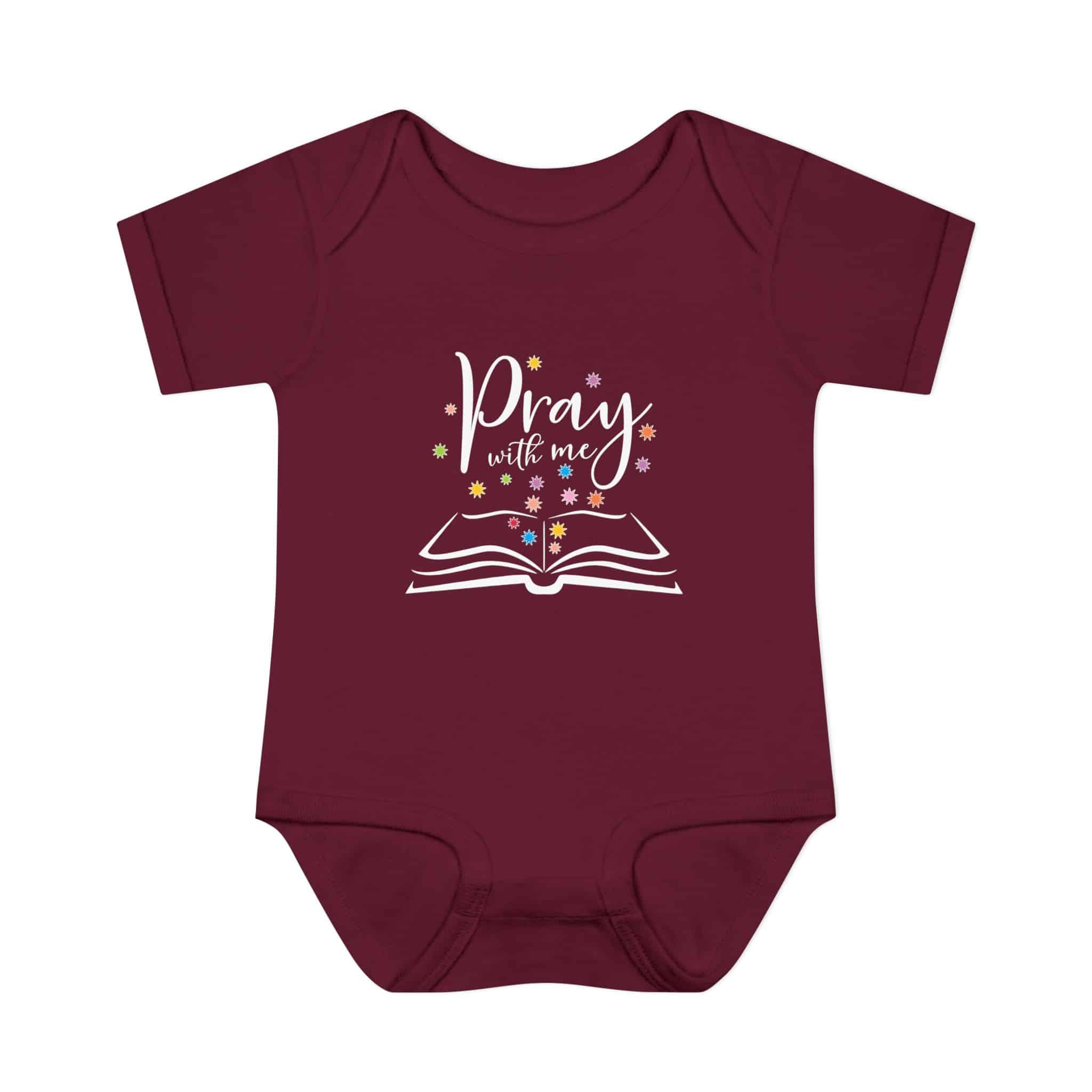 "Pray with me" Infant Baby Rib Bodysuit - Image 23