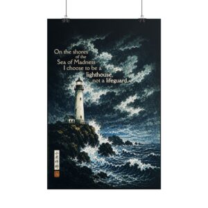 I Choose to Be a Lighthouse, Not a Lifeguard Poster about Enabling - two sizes