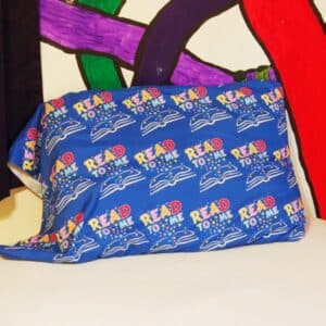 "Read to me" side of the pillowcase, actual sample