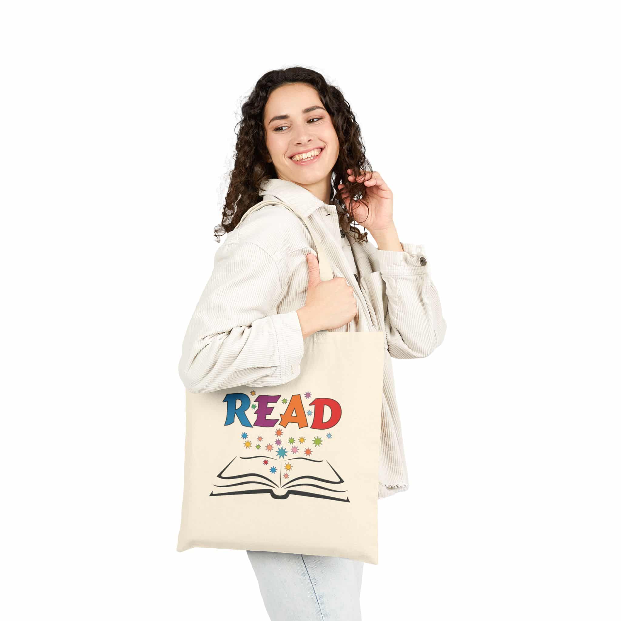 READ / READ to ME Cotton Canvas Tote Bag - Image 2