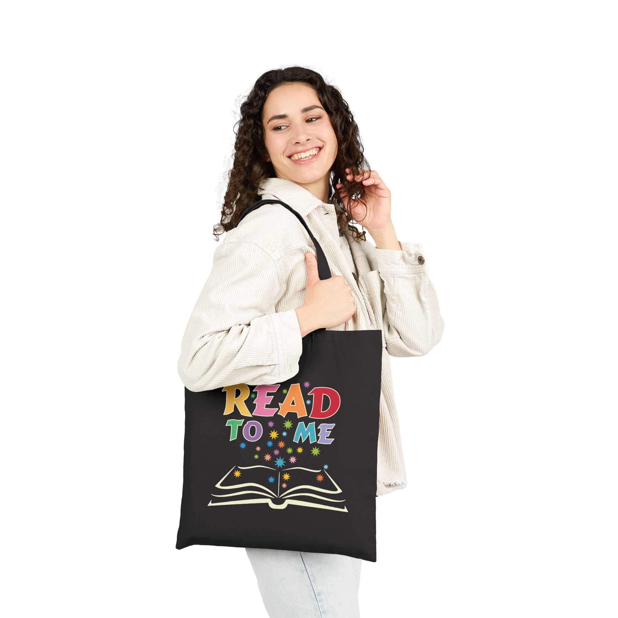 READ / READ to ME Cotton Canvas Tote Bag - Image 4