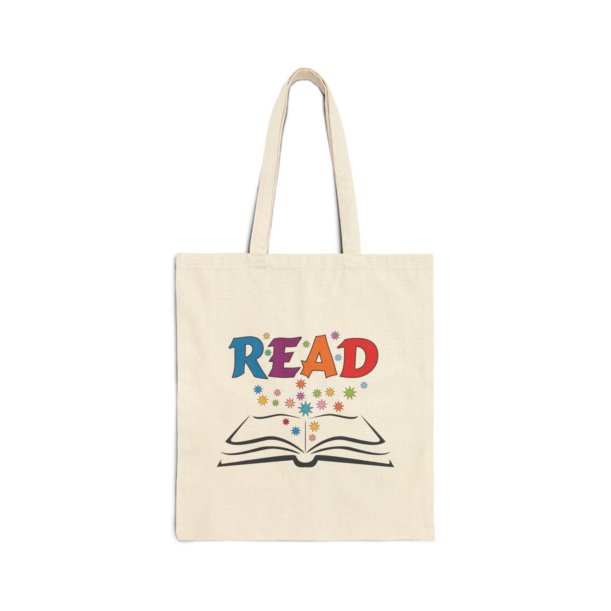 READ / READ to ME Cotton Canvas Tote Bag