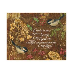 Prayer Book Chickadee Canvas Print