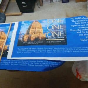 One of the five still has a white fabric border. I will sell it last unless you request it