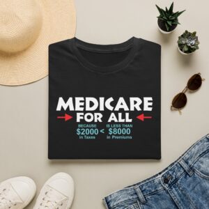 Medicare for All - T-Shirt Because $2000 < $8000
