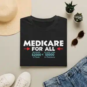 Medicare for All - T-Shirt Because $2000 < $8000