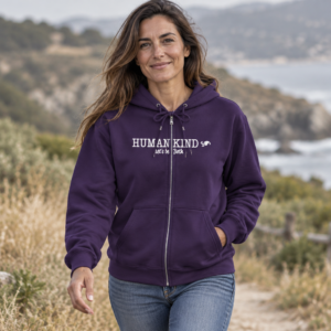 Human-Kind Zipper Hooded Sweatshirt